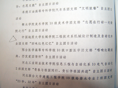 我院自主團日活動榮獲共青團河北省委表彰