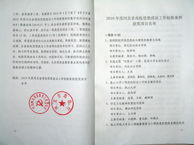 我院高校思政工作創(chuàng)新案例項目在省獲獎并受表彰