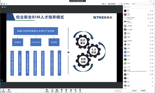 完善本科教育實踐體系，深化產(chǎn)教融合、校企合作一直是我院的努力方向和發(fā)展路徑，打造實踐型教師隊伍，推動企業(yè)深度參與協(xié)同育人是培養(yǎng)實踐型教師能力的主要途徑。      圖片    圖片    我院工程管理和工程造價兩個專業(yè)與斯維爾科技股份有限公司進行了一場深入的線上交流會。   會議的主題為“產(chǎn)教融合背景下BIM技術(shù)的建筑
