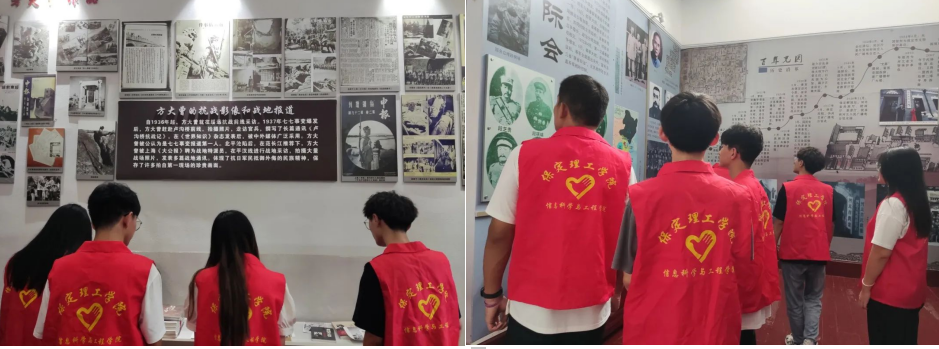 在太行博物館,實(shí)踐團(tuán)的成員們參觀了展館陳列的歷史文物,結(jié)合所學(xué)知識(shí)講解了歷史故事。同時(shí),親身感受了文物道具的歷史溫度和厚重感,激發(fā)了團(tuán)隊(duì)成員們的興趣和愛(ài)國(guó)熱情。
