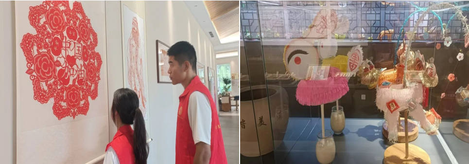 在太行博物館,實(shí)踐團(tuán)的成員們參觀了展館陳列的歷史文物,結(jié)合所學(xué)知識(shí)講解了歷史故事。同時(shí),親身感受了文物道具的歷史溫度和厚重感,激發(fā)了團(tuán)隊(duì)成員們的興趣和愛(ài)國(guó)熱情。