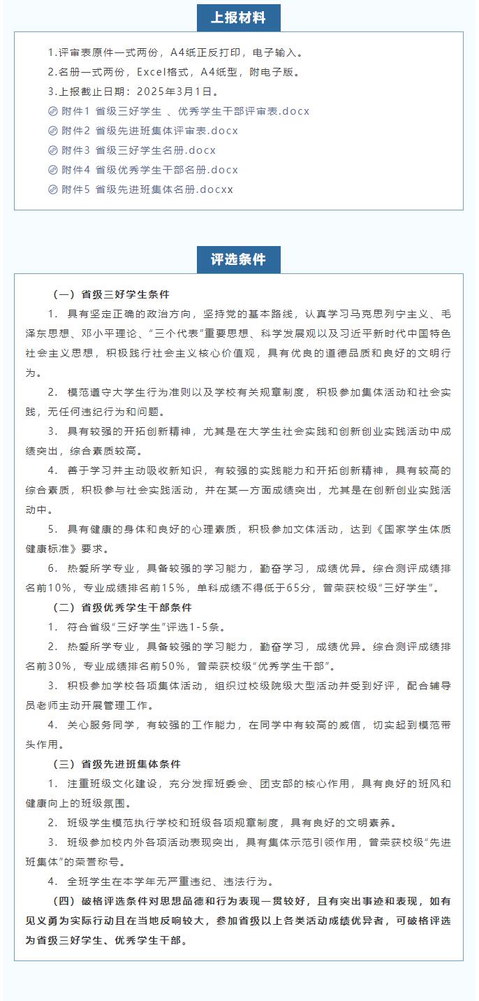 保定理工學(xué)院|信工學(xué)院|省級(jí)三好學(xué)生、優(yōu)秀學(xué)生干部和先進(jìn)班集體評(píng)選通知