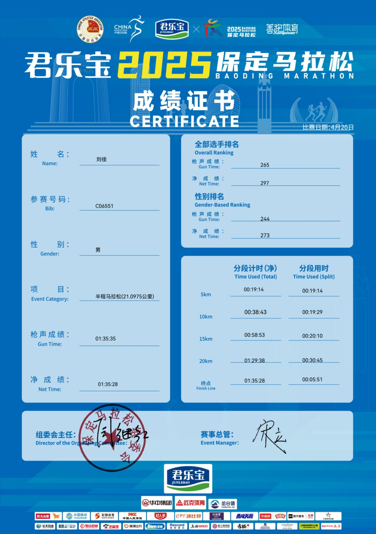 喜報(bào)|我校學(xué)子在君樂寶2025馬拉松比賽中斬獲佳績(jī)