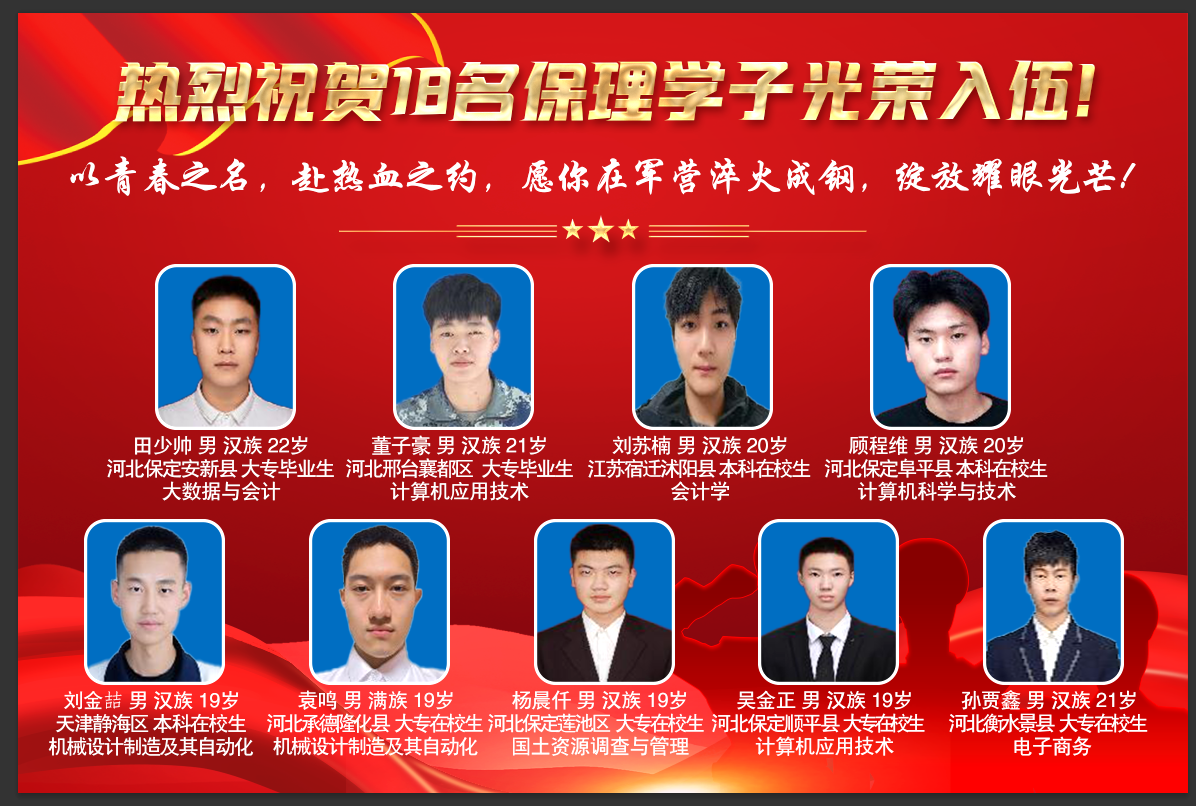喜報！青春筑夢軍營 熱血書寫擔當 保理學工處保定理工學院學工處 ? ? 2025年05月27日 20:03 ?